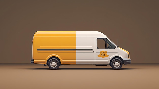 Ecommerce delivery van with a clean and contemporary look AI generated