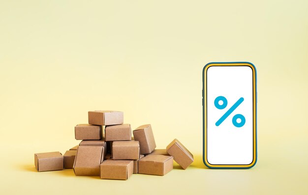 Ecommerce or online shopping concepts with financial plan