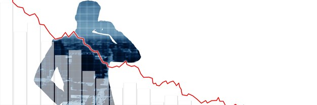 Концепция экономического кризиса. Распространение в мире, экономика падает. 3d иллюстрация