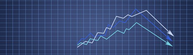 Концепция экономического кризиса Распространение в мировой экономике снижается 3d иллюстрация