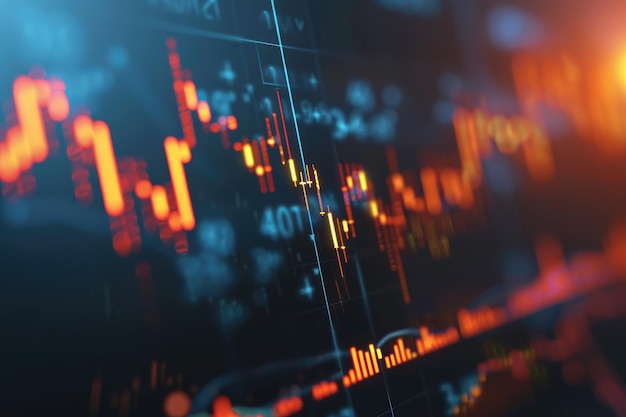 Economic forecast concept price ranking graph