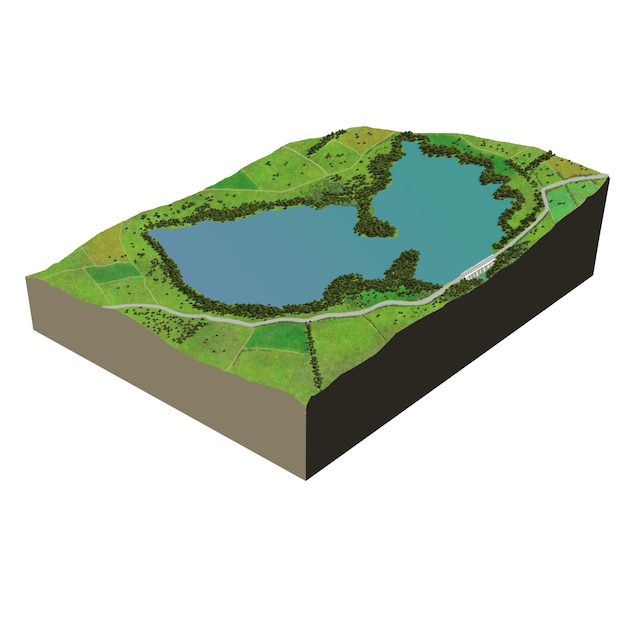 Photo ecosystem terrain water