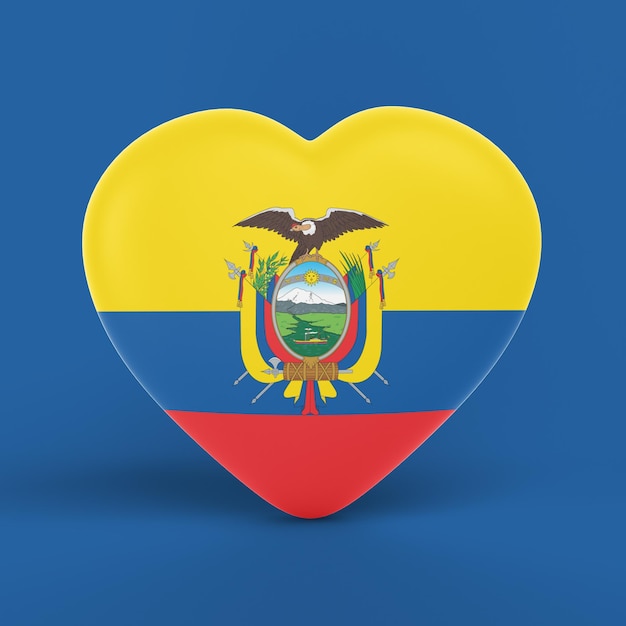 Ecuador vlag hart