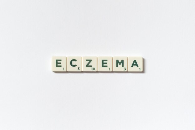 Eczema formed of scrabble blocks