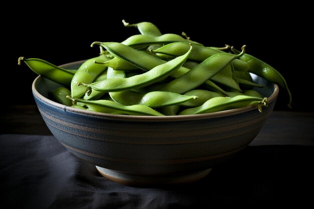 Photo edamame bean snack