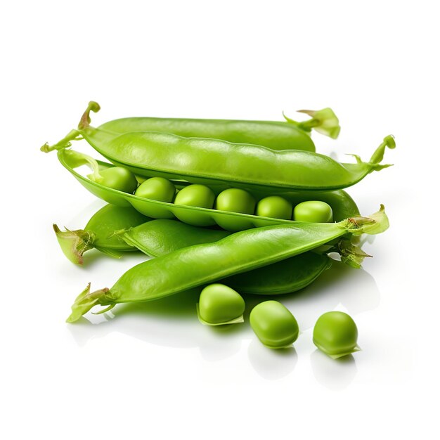 Edamame su uno sfondo bianco isolato