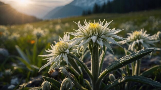 Edelweiss in the morning