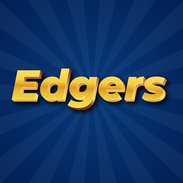 Edgers テキスト効果 ゴールド JPG 魅力的な背景カード写真