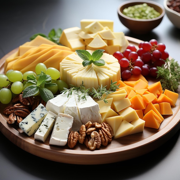 An Edible Work of Art A Plateful of Sliced Cheese Perfection