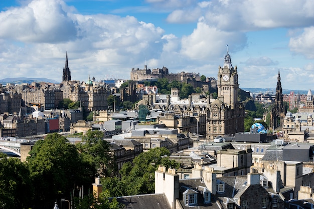 Edinburgh City vanaf Calton Hill, Schotland, Verenigd Koninkrijk,