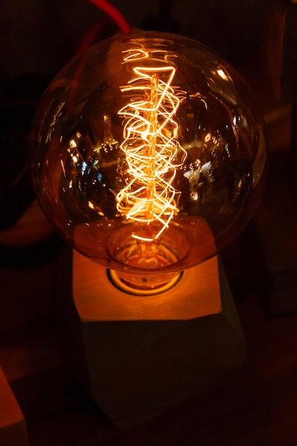 Edison lamp of various kinds circle sphere man