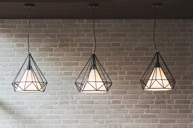 Edison's light bulb and lamp in modern style