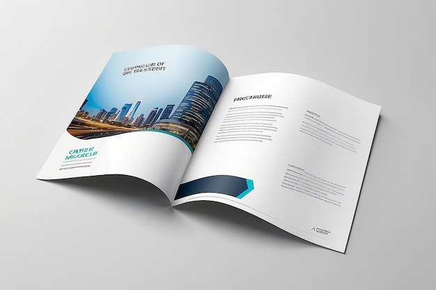 Editable Brochure Mockup Present Your Content with Blank White Spaces