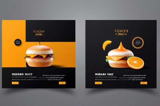 写真 編集可能な美味しい食事 ソーシャルメディア 投稿デザイン デジタルマーケティング