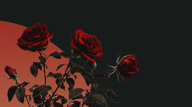Редактируемые винтажные визуальные эффекты для различных секторов фотографии розы