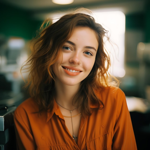 Editorial shot of a young entrepreneur girl model