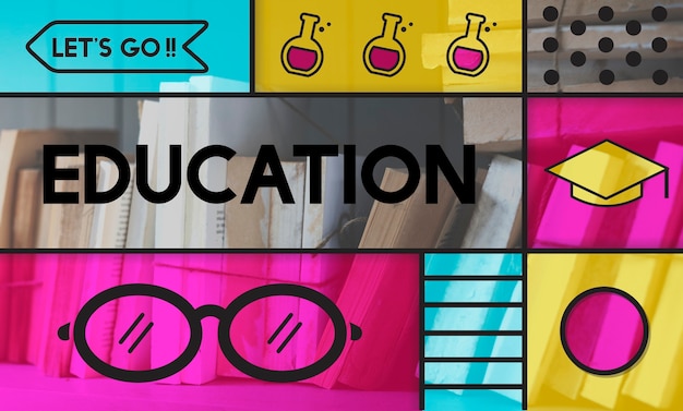 Photo education academics glasses icon graphics