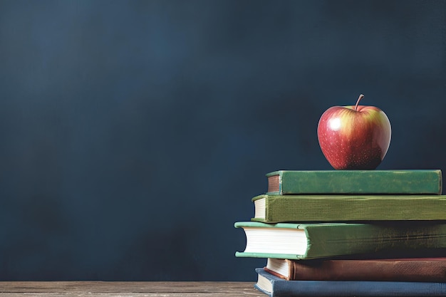 Education Background with Books and Apple Generative AI