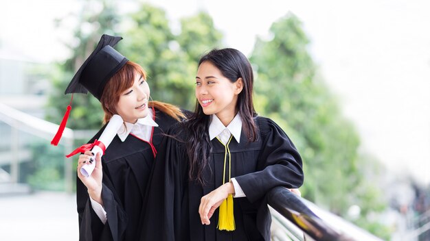 Education, Graduation concept with student happy after finish th