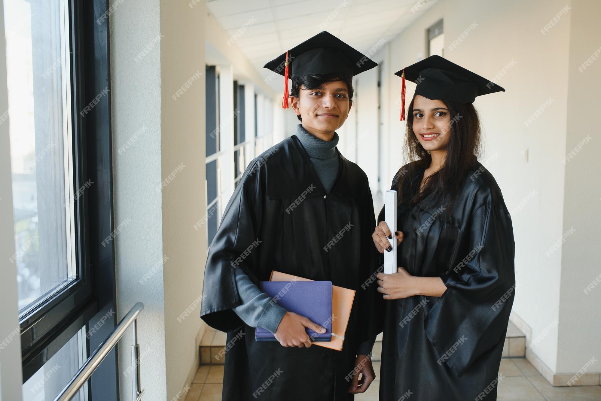 Premium Photo | Education graduation and people concept group of happy  indian students