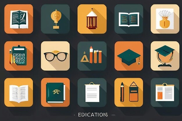 Photo education icons