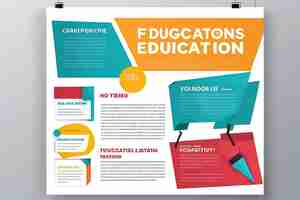 Photo education poster template