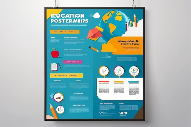 Photo education poster template