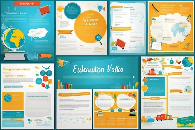 Photo education poster template