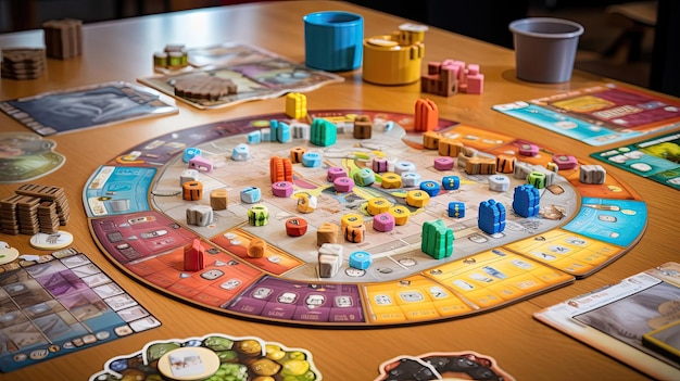 Education with an educational board game that seamlessly blends learning and fun providing an interactive and engaging Generated by AI