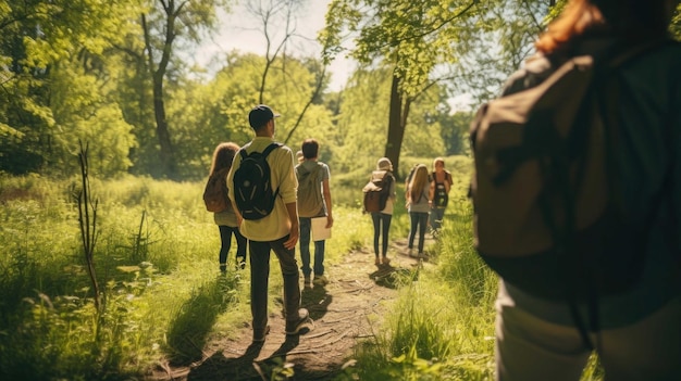 educational nature walk or guided tour on Earth Day