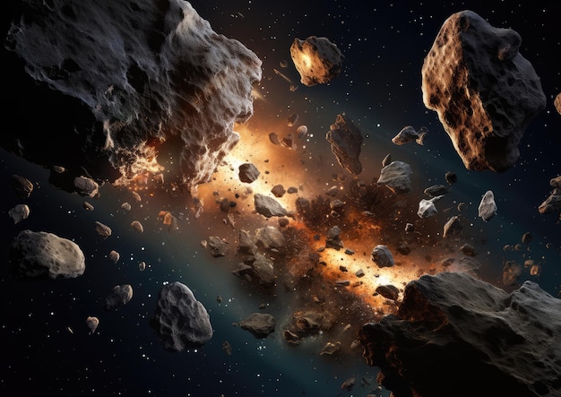 An educational program explaining the origins of asteroids