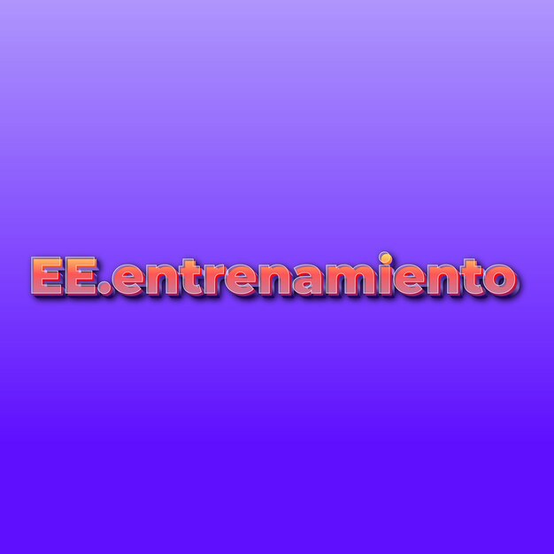 Eeentrenamientotext effect jpg gradient purple background card photo