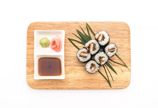 Anguilla maki sushi- stile cibo giapponese