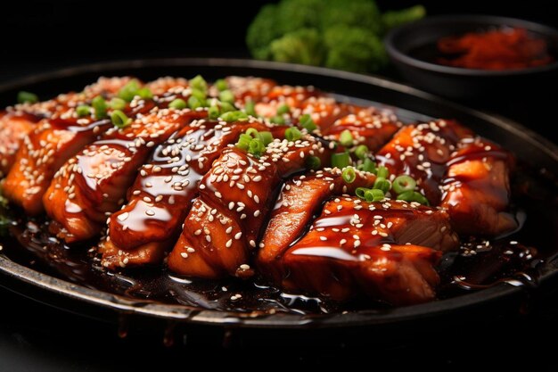 Photo eel teriyaki glaze closeup seafood eel picture photography