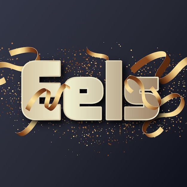 Eels Text effect Gold JPG attractive background card photo