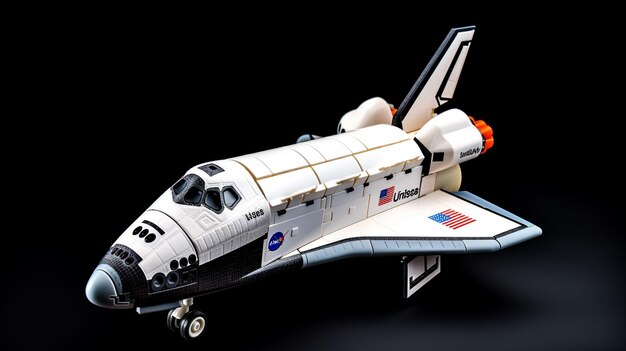 Foto een 3d-miniatuur van de space shuttle endeavour