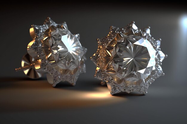 Een 3D-model van een diamant met het woord diamant erop