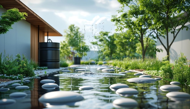 een 3D-thema gericht op waterbehoud en duurzaamheid.