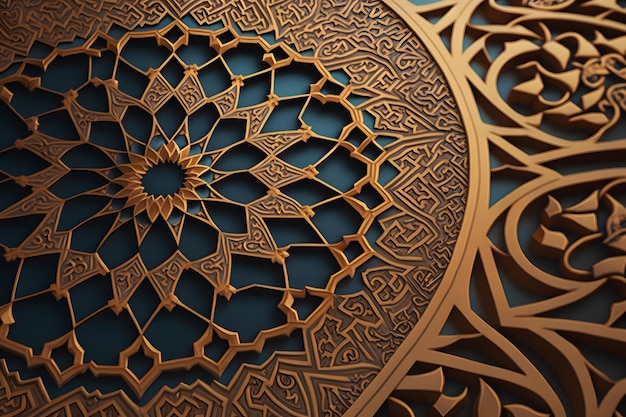 Een 3D-weergave van een houten patroon met het woord art erop.