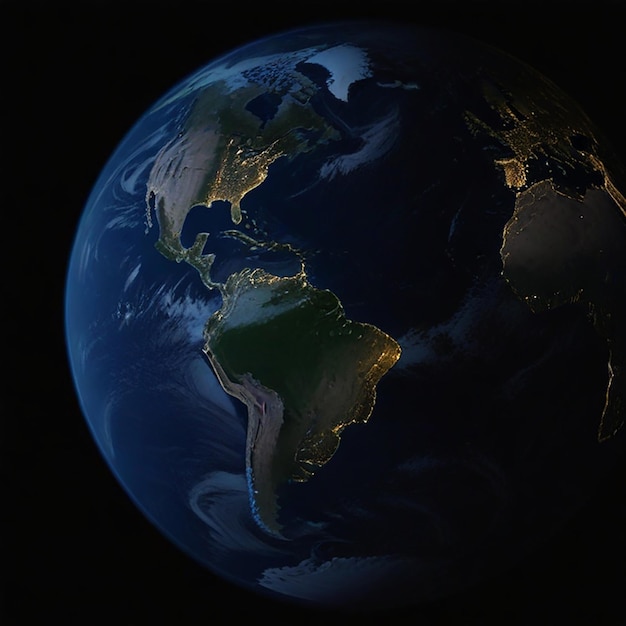 Foto een aardbol met een wereldkaart erop