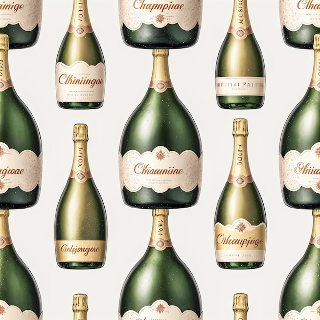 een abstract naadloos patroon van champagne
