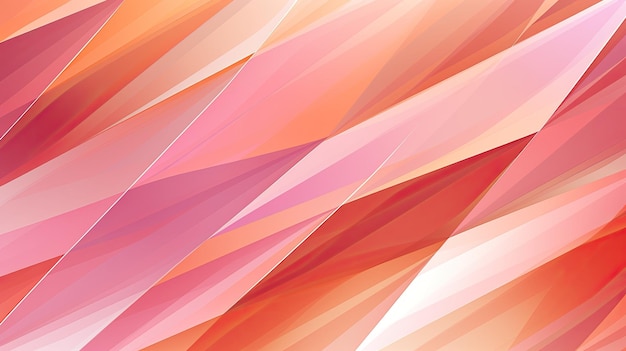 Een abstract ontwerp van overlappende diamanten in roze en oranje tinten, waardoor een glamoureus effect ontstaat