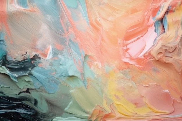 Een abstract schilderij met verschillende kleuren en vormen generatieve AI