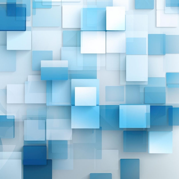 Foto een abstracte achtergrond met blauwe en witte vierkanten in de stijl van gelaagde geometrie grijs en blauw
