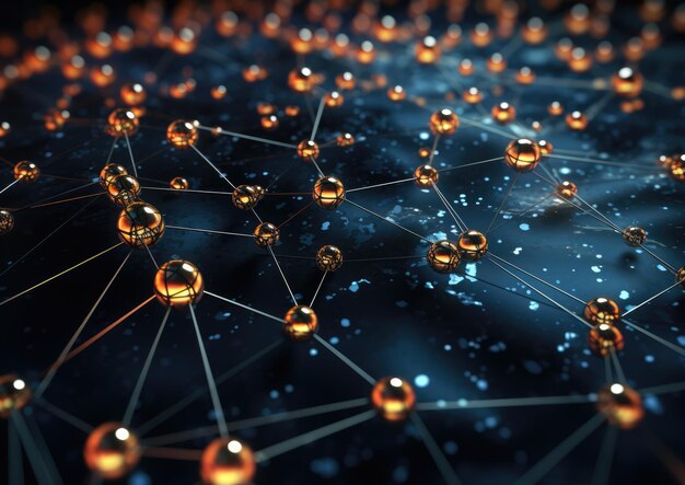 Foto een abstracte weergave van machine learning-algoritmen die de visualisatie van een financiële portefeuille optimaliseren