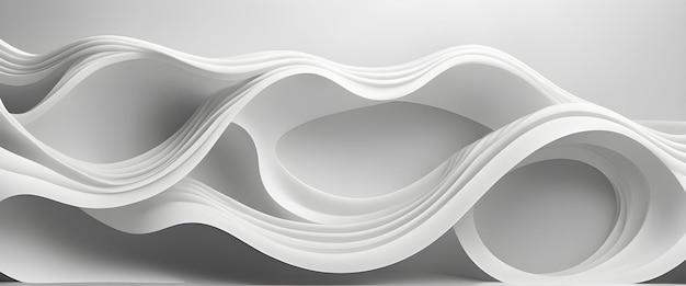 Een abstracte witte achtergrond met golvende lijnen 4k behang