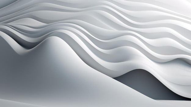 Een abstracte witte achtergrond met golvende lijnen