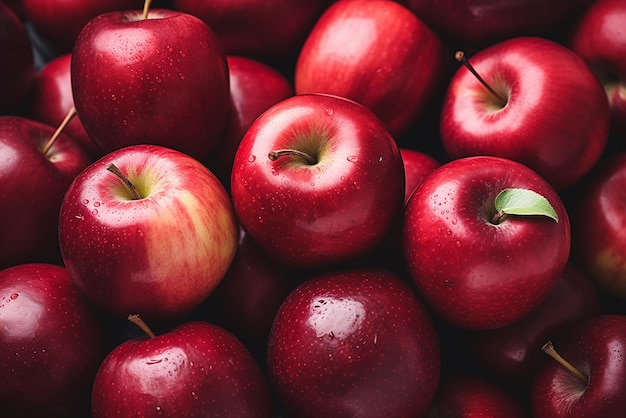 Een achtergrond gemaakt van rode appels