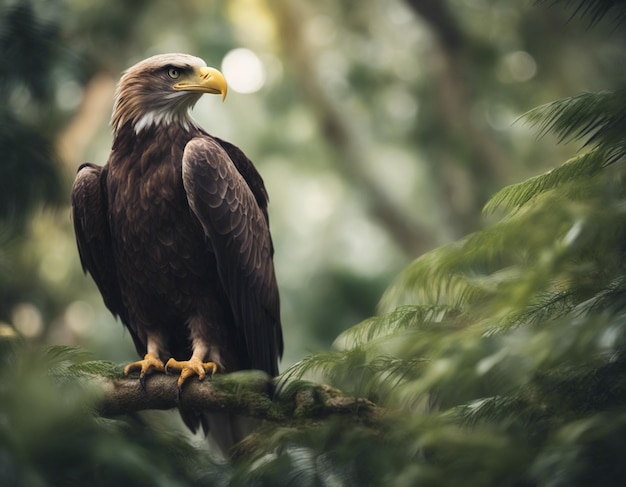 Een adelaar in de jungle.