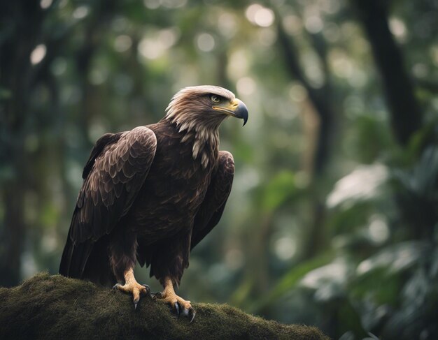 Een adelaar in de jungle.